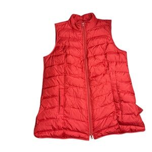 J.‎ Jill Down Women’s Down Fill Puffer Vest with side zip Size Large, Red